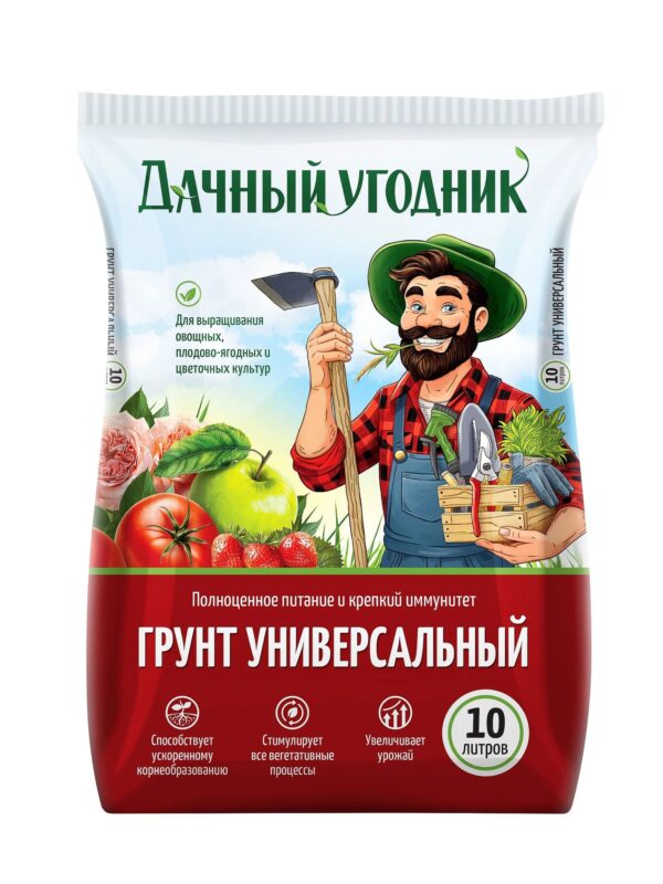 Дачный угодник, грунт Универсальный Грунт "Универсальный", "Дачный угодник", 10 л