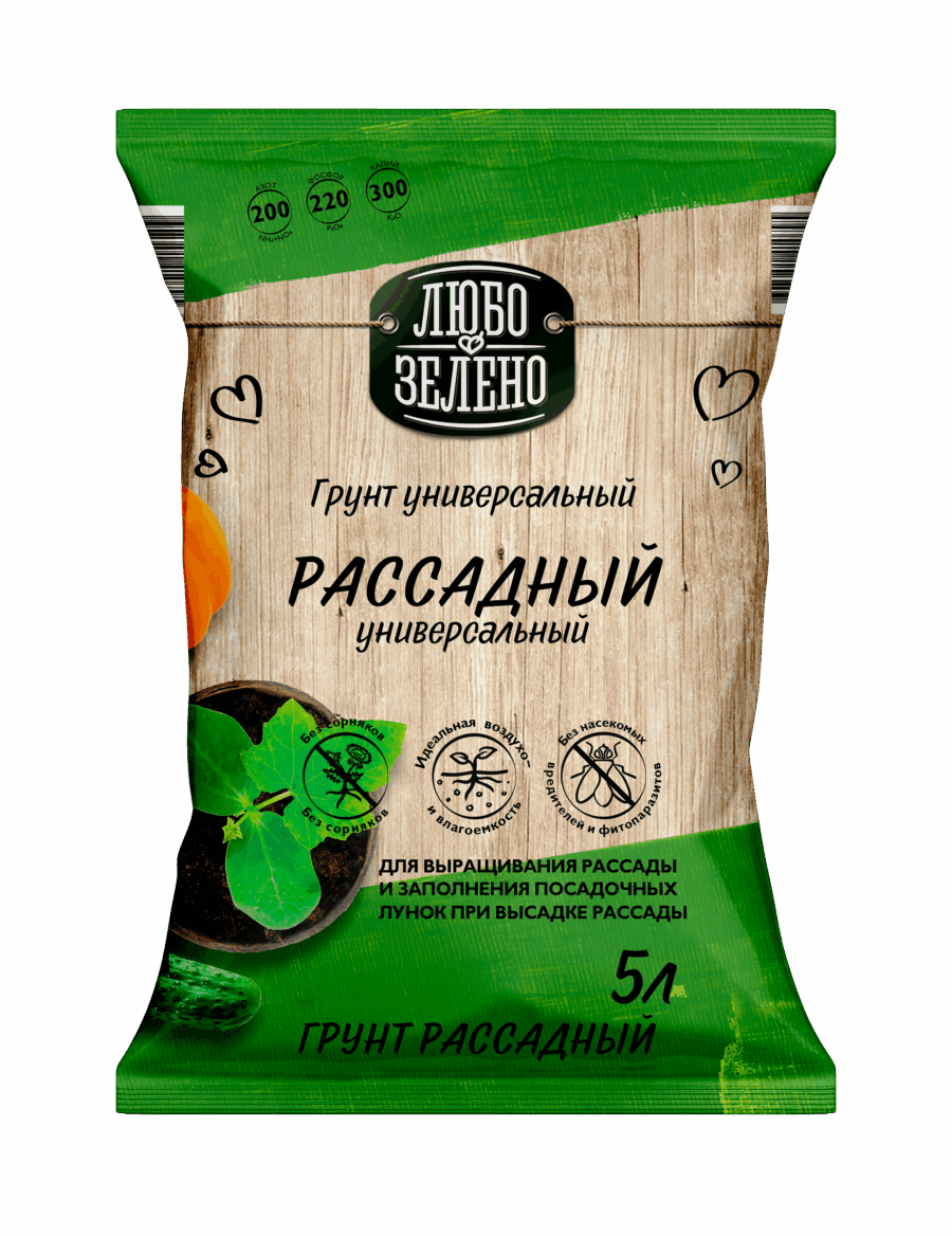 ЛЮБО-ЗЕЛЕНО rassadnii ЛЮБО-ЗЕЛЕНО грунт для рассады 25л