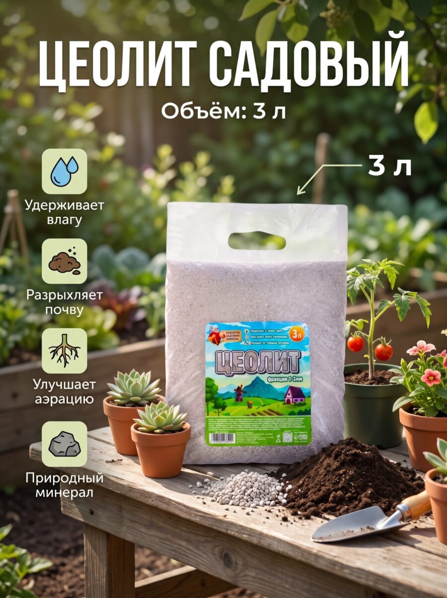 Цеолит Садовый «Рецепты Дедушки Никиты» фр 1-3 3 л — карточка товара