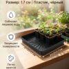 Поддон для рассады, 21×21×1.7 см, 21×21×1.7 см, чёрный Поддон для рассады, 21×21×1.7 см, 21×21×1.7 см, чёрный — карточка товара