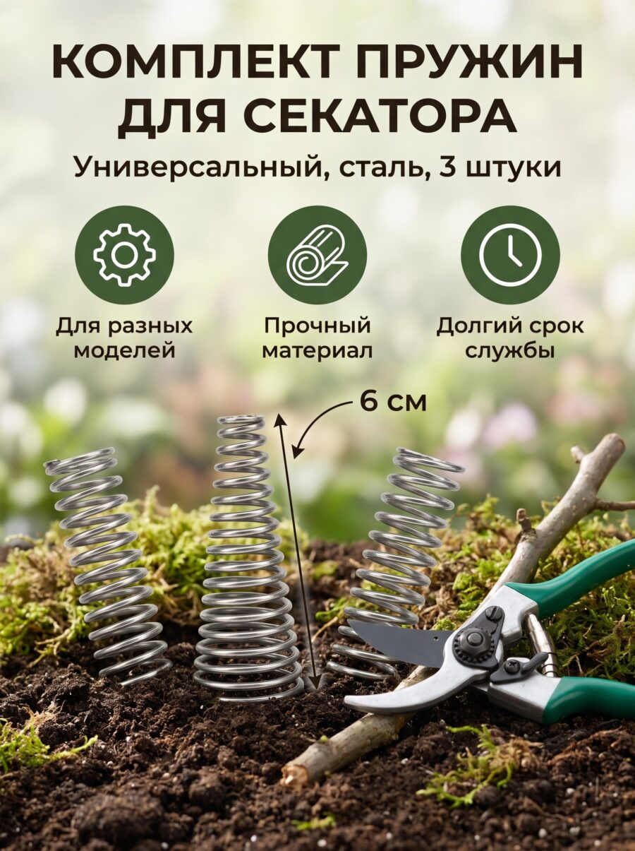 Комплект запасных пружин к секаторам, универсальный — карточка товара