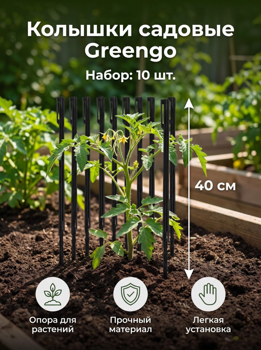 Колышек Greengo, 10 шт — карточка товара